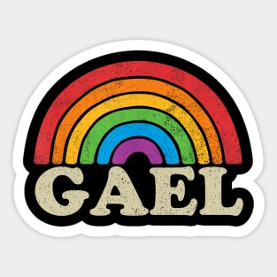 Gael - Retro Rainbow Flag Vintage-Style Sticker